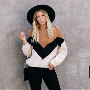 Vici prospect park chevron knit sweater